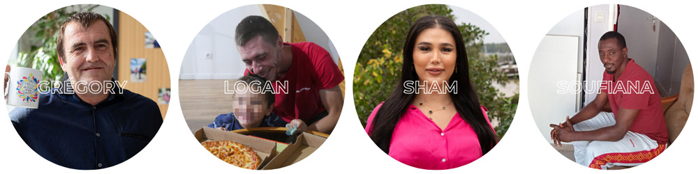 Portraits de Grégory, Logan, Sham et Soufiana