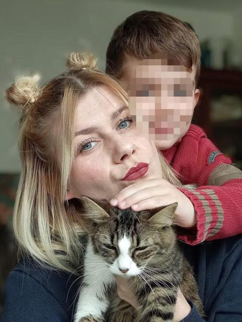 Portrait de Charlène et son fils