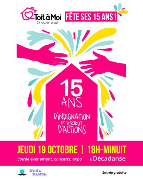 affiche des 15 ans de toit à moi