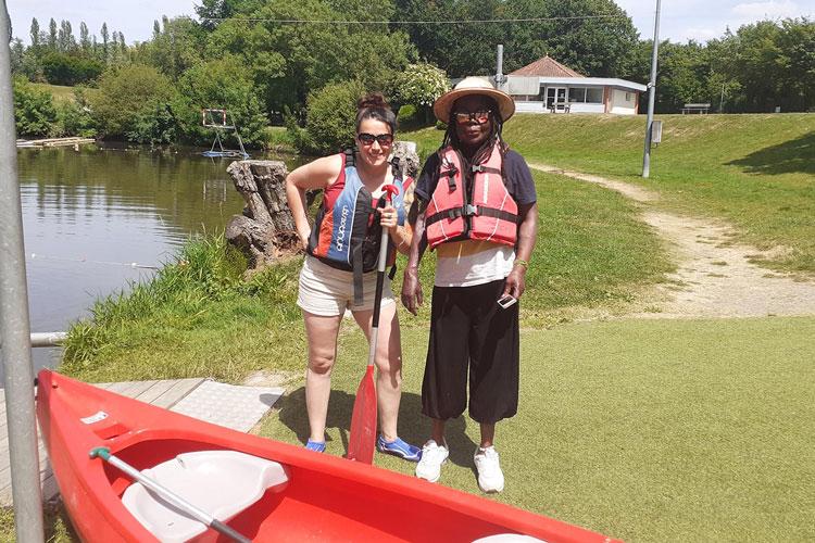 Sortie canoé avec Adzo et Maud